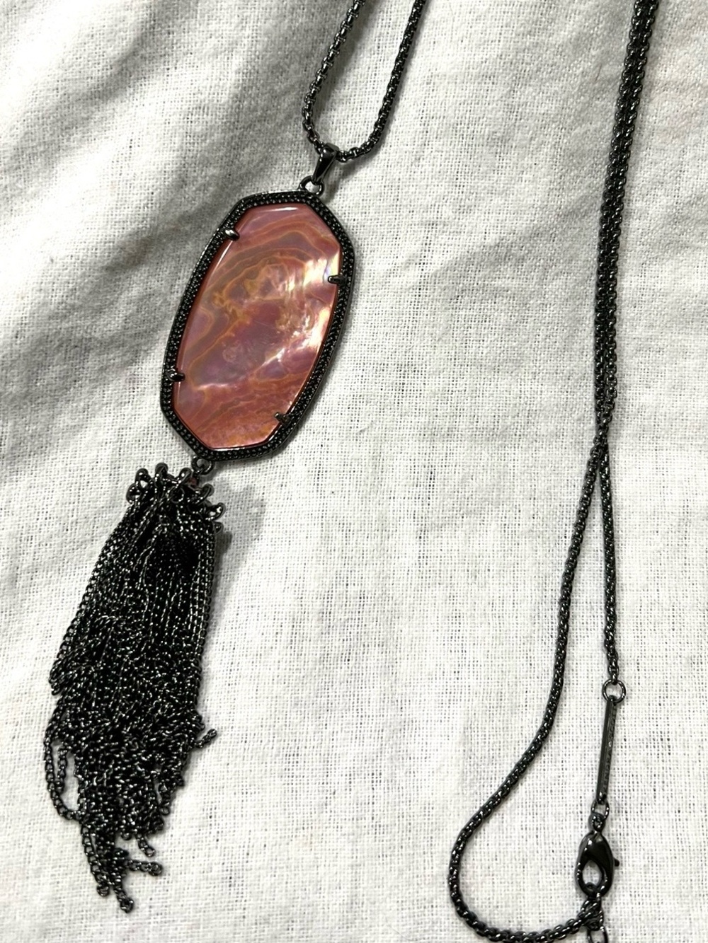 Kendra Scott peach abalone rayne